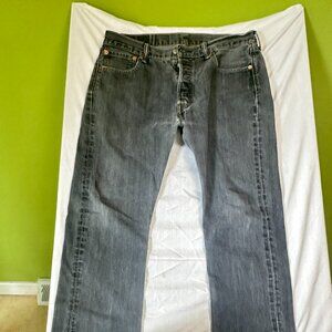 Levi's 501 Gray/Black Zip Fly 34x29